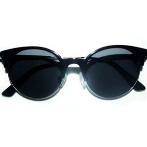 Petite Black Cat-eye Vintage Style Sunglasses